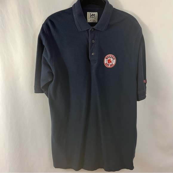 lee sport Other - Boston Red Sox Vintage Lee Sport Baseball Polo Shirt Men's M Medium Blue Ribbed